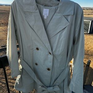 LC Lauren Conrad Light Cream Trench Coat